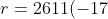 r = 2611(-17) \equiv 1~mod~324